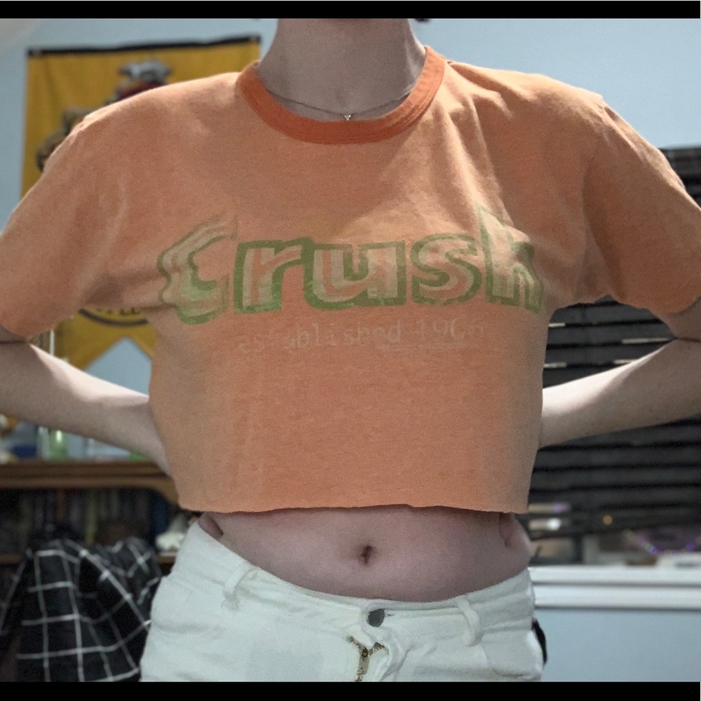 Cropped Orange Crush tee
